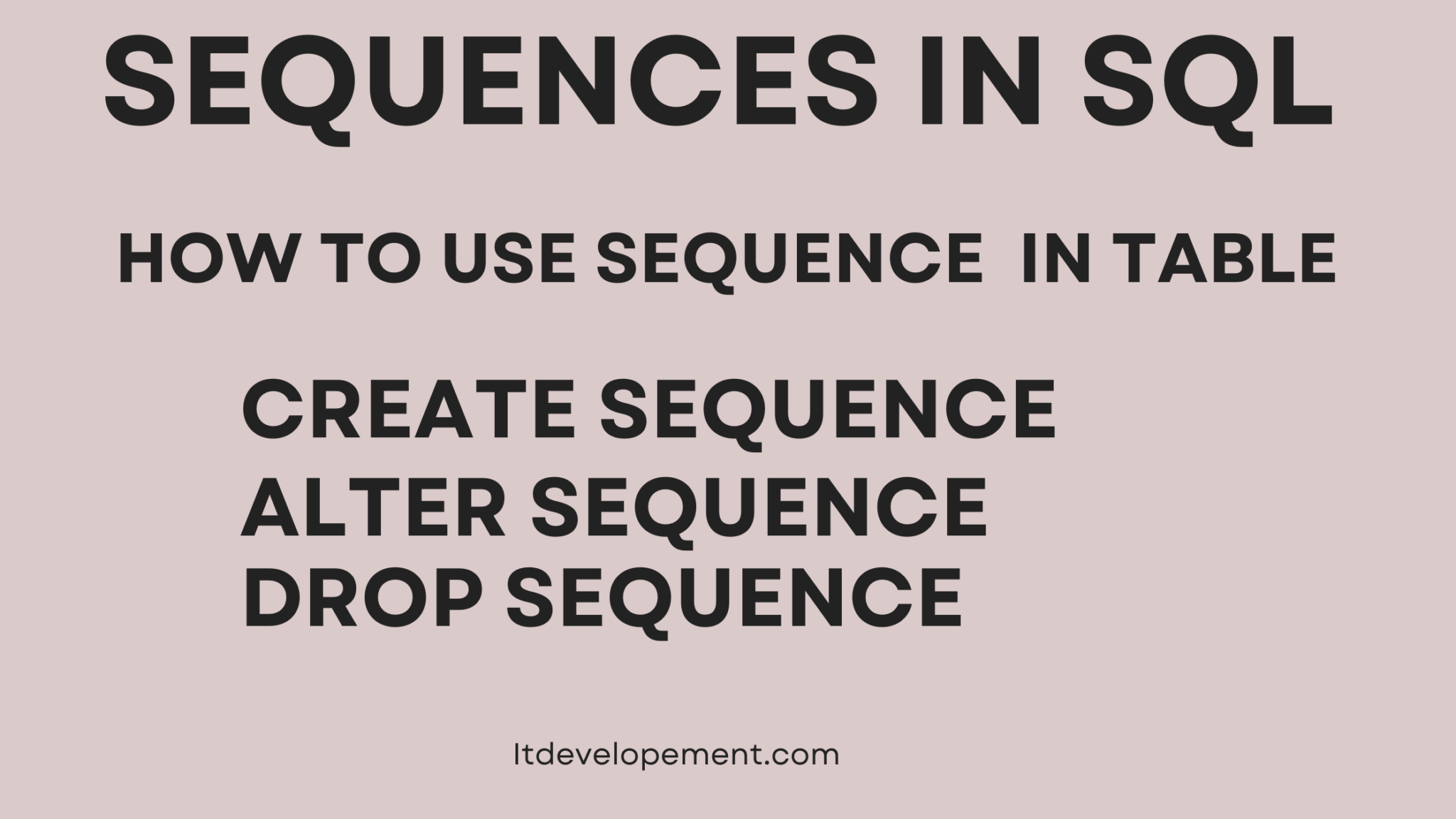 SQL Sequence | SQL Sequence 2 Easy Examples - Developers Tutorial