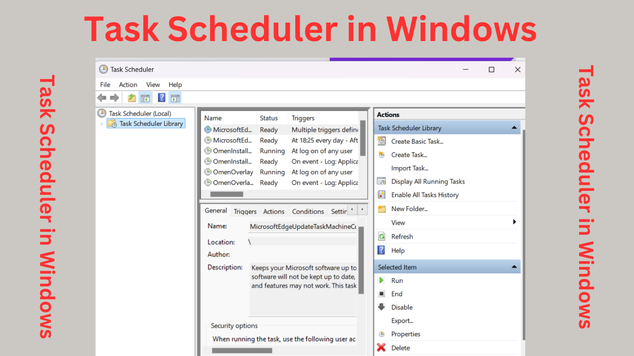 Task Scheduler in windows